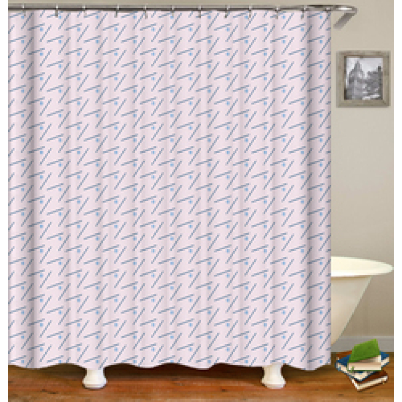 Drop Shipping Customized Polyester Fabric Bathroom Curtain Waterproof , The Cheapest Shower Curtain For Home Hotel From China#