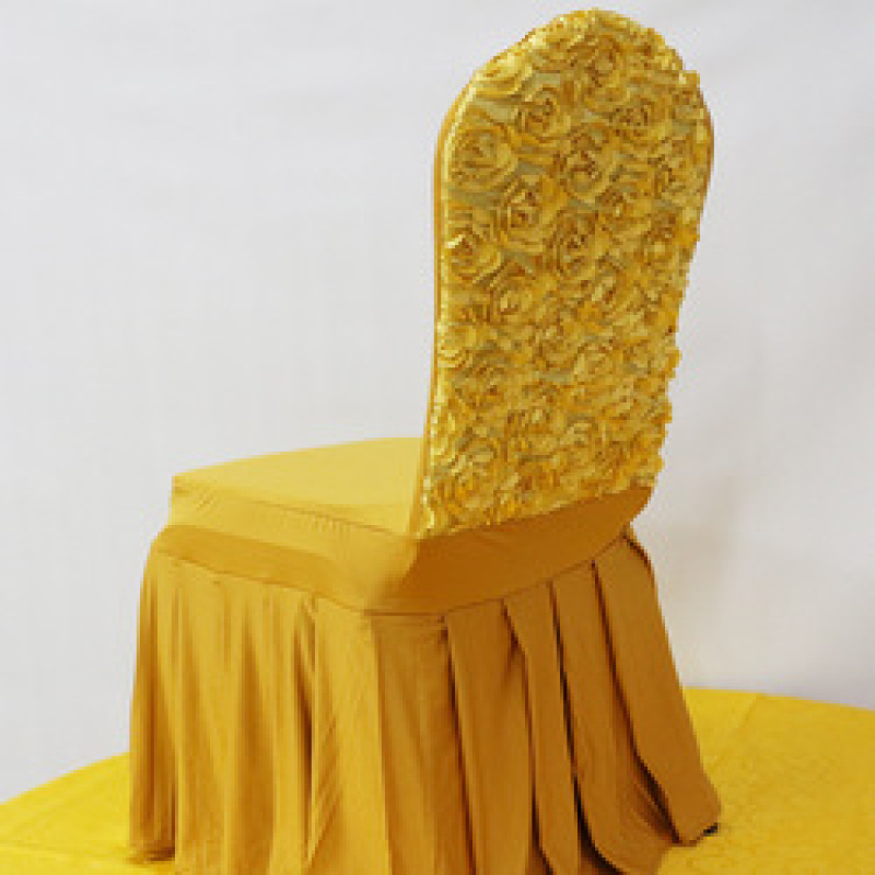 Wholesale Polyester Hotel Party elasticity Dustproof rose red chair cover set for Wedding banquet ceremony