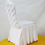 Wholesale Polyester Hotel Party elasticity Dustproof rose red chair cover set for Wedding banquet ceremony