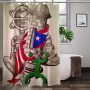 Hot Sale Custom Print Designer Shower Curtains Sets, Popular Curtain Fabric For Puerto Rico Shower Curtains