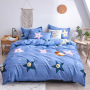 Hot Sale Duvet Cover King Size Girls Bedding Set, Cheap Yellow Bed Sheet Set#