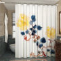 Polyester Fabric Bathroom Curtain Shower Curtain Partition, Nordic Shower Curtain Set Free Of Punching Waterproof Mildew/
