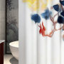 Polyester Fabric Bathroom Curtain Shower Curtain Partition, Nordic Shower Curtain Set Free Of Punching Waterproof Mildew/
