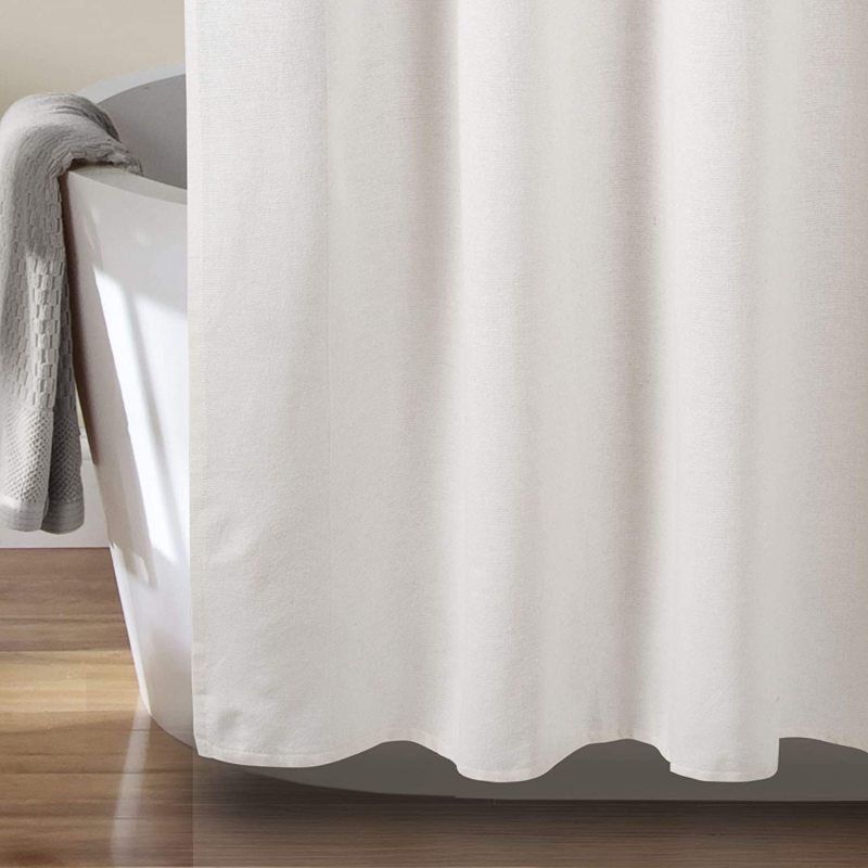 white New Type Joint Shower Curtain With Tassel Waterproof Shower Curtains Decoration