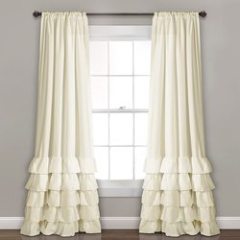 Products Supply Lush Design Curtains For The Living Room, Best Selling Panel Drapes Ruffle Curtain/