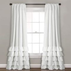 Products Supply Lush Design Curtains For The Living Room, Best Selling Panel Drapes Ruffle Curtain/