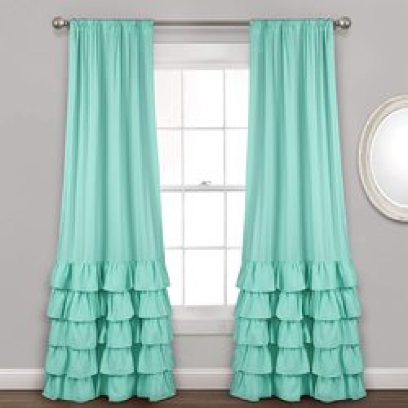 Products Supply Lush Design Curtains For The Living Room, Best Selling Panel Drapes Ruffle Curtain/