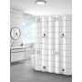 Black And White Large Square Waterproof Shower Curtain, Polyester Plaid Printed Shower Curtain/