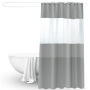 Amazon solid color peva grey translucent Custom 180*200cm waterproof splicing cut off Bathroom polyester fabric Shower curtain