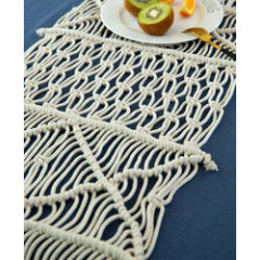 Wholesale Top Quality Woven Retro Rectangle European Style 100% Cotton Table Runner For Wedding Party