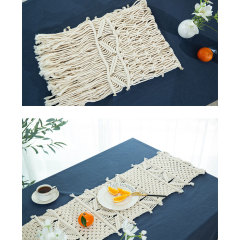 Wholesale Top Quality Woven Retro Rectangle European Style 100% Cotton Table Runner For Wedding Party