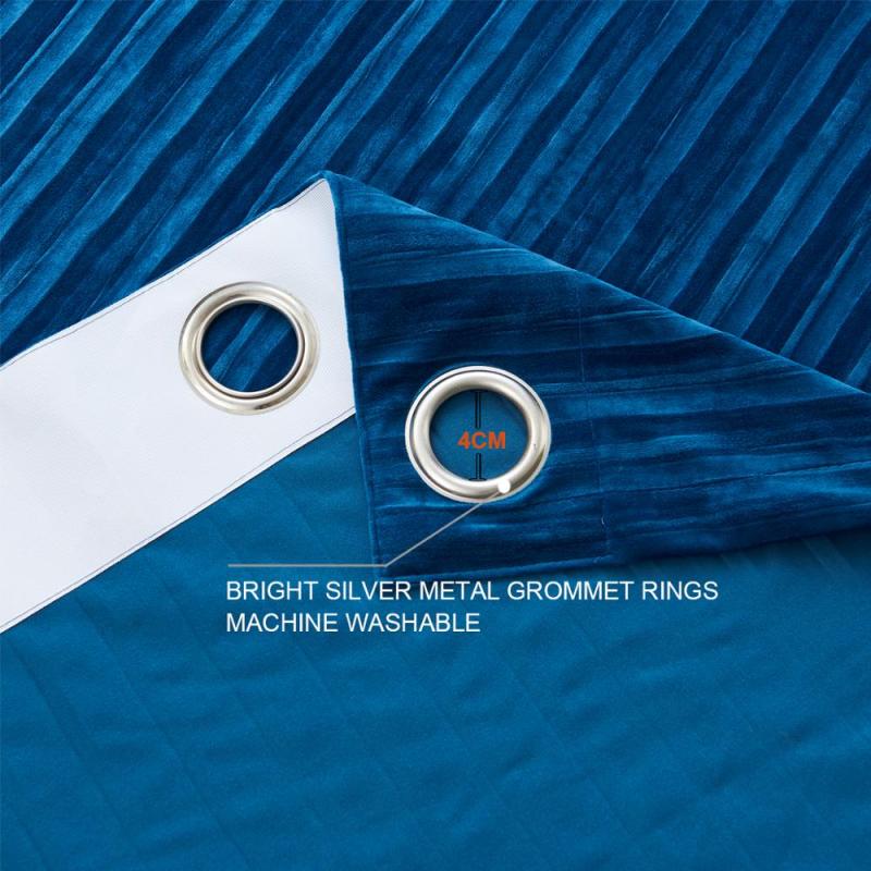 Luxury Curtains for Living Room Bedroom,Blue Purple Blackout Curtain On The Window Door Modern Blind Grey/