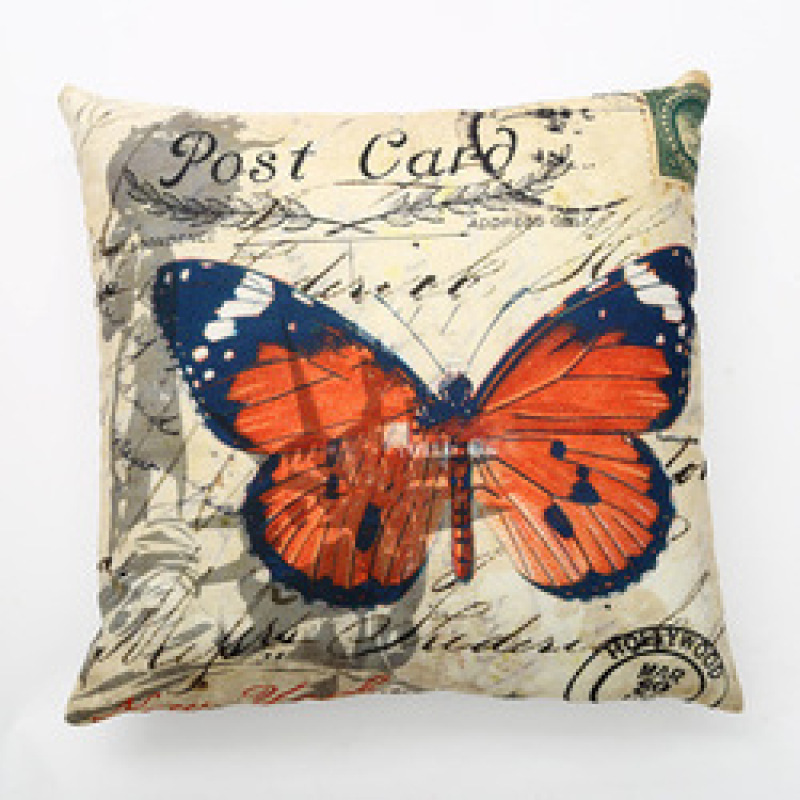 Fashion Personality Korean Print Pillow Home Soft, 2019 New Small Fresh Cotton Sofa Cushion Butterfly Pattern /