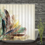 Hotel Special Printing Waterproof Shower Curtain, White Background Color Bird Play Printing Fashion Shower Curtain/