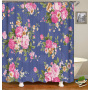 2022 Waterproof Customized European Luxury Cloth Flower Partition Bathroom Shower Curtain Printed