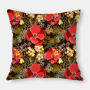 New Red Flower Pillow Case Polyester Linen Printing Throw Cushion Cover, High Quality Sofa Bed Waist Decorative Cushion Cover/