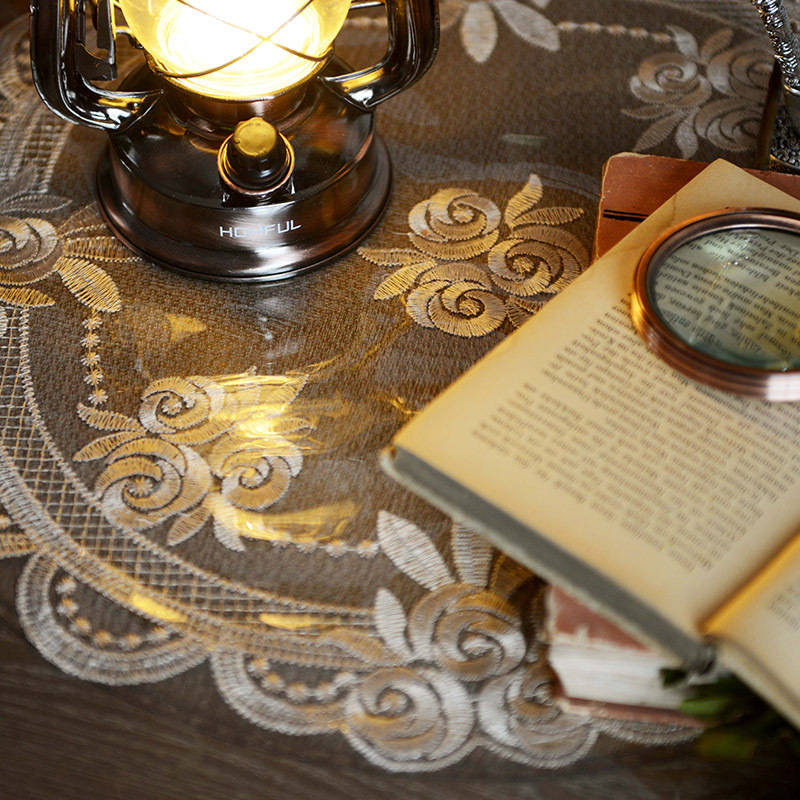 Factory New PVC waterproof oil and wash free transparent lace table cloth for restaurant