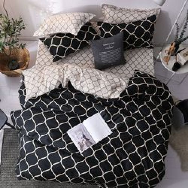 Made in China Bedding Comforter Sets, Duvet Cover Bedding Set/ Cotton Custom Package Adult 40 Modern 100% Cotton Geometric 4 Pcs