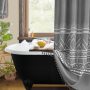 Waterproof Waffle Hotel Shower Curtain, Bath Curtain for Bathroom Thick Shower Bathroom Curtain$