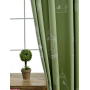 Fresh Pastoral Cotton And Hemp Embroidered Green Curtain, Factory Direct Sales Embroidered Curtain#