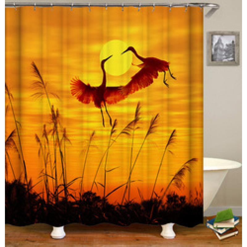 Geometric Nordic Style Waterproof and Mildew Resistant Shower Curtain Pattern Modern Art Home Bathroom Decor Curtain