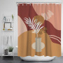 Geometric Nordic Style Waterproof and Mildew Resistant Shower Curtain Pattern Modern Art Home Bathroom Decor Curtain