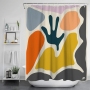 Geometric Nordic Style Waterproof and Mildew Resistant Shower Curtain Pattern Modern Art Home Bathroom Decor Curtain