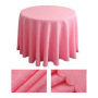 Amazon 120 inch bulk wholesale round wedding polyester embroidered 132 satin round tablecloth for hotel restaurant