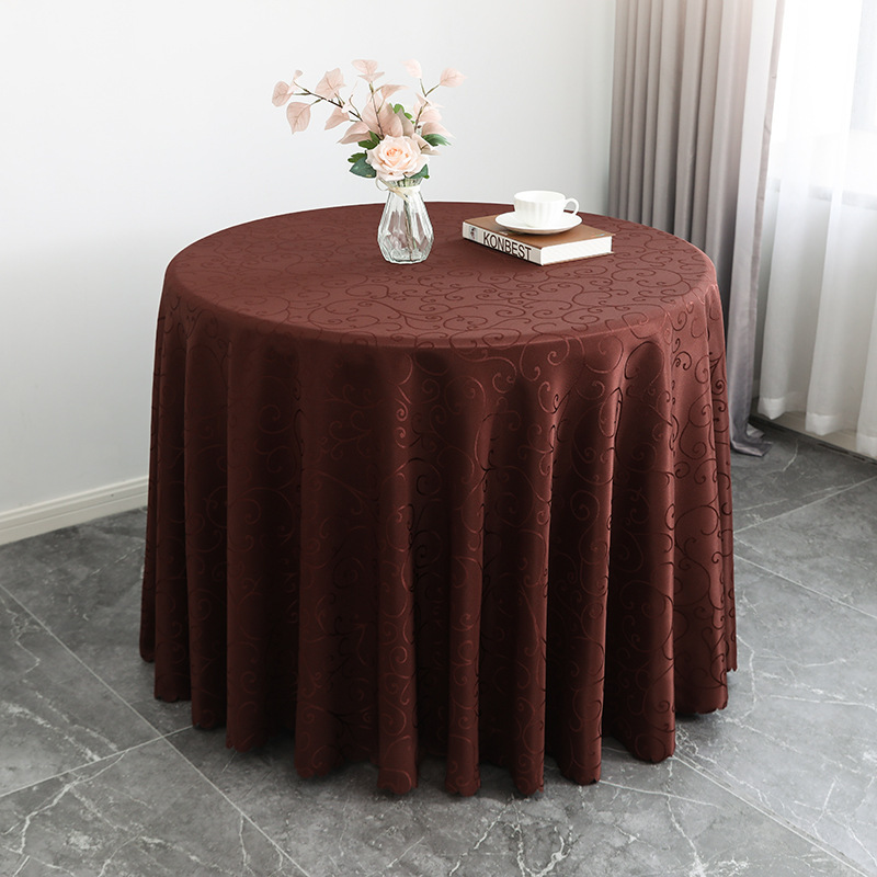 Amazon 120 inch bulk wholesale round wedding polyester embroidered 132 satin round tablecloth for hotel restaurant