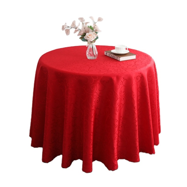 Amazon 120 inch bulk wholesale round wedding polyester embroidered 132 satin round tablecloth for hotel restaurant