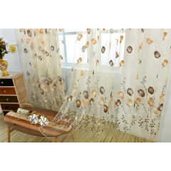 Ready Made Homes Custom Sheer Curtains And Drapes, New Printed Tulle Sheer Curtains/