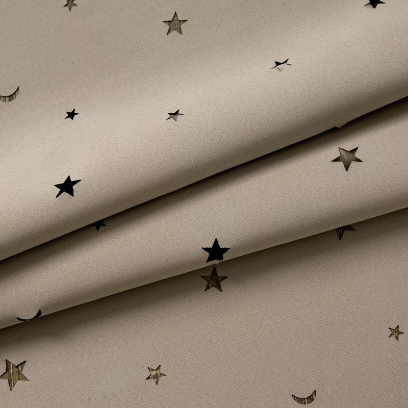 Amazon Tulle Hollow Star Double-layer Blackout Curtain ,European-style creative beige decorative blackout curtains/