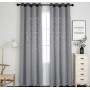 Amazon Tulle Hollow Star Double-layer Blackout Curtain ,European-style creative beige decorative blackout curtains/
