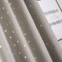 Amazon Tulle Hollow Star Double-layer Blackout Curtain ,European-style creative beige decorative blackout curtains/