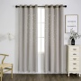 Amazon Tulle Hollow Star Double-layer Blackout Curtain ,European-style creative beige decorative blackout curtains/
