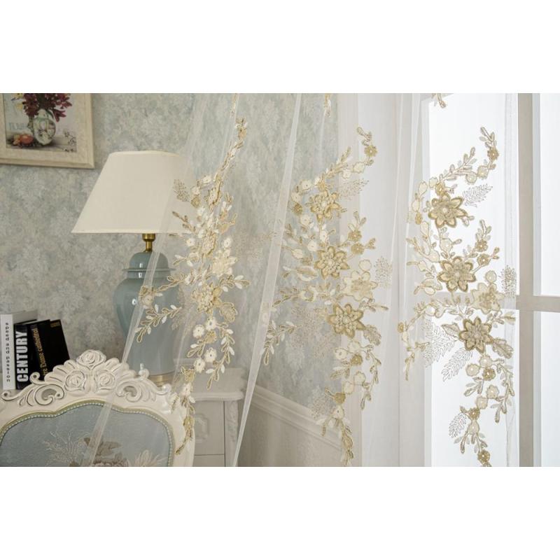 Embroidery Sheer Window Curtains,Wholesale Factory Window Curtain Home And Hotel Decoration Sheer Curtain#