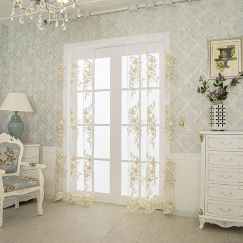 Embroidery Sheer Window Curtains,Wholesale Factory Window Curtain Home And Hotel Decoration Sheer Curtain#