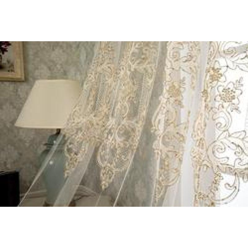 Embroidery Sheer Window Curtains,Wholesale Factory Window Curtain Home And Hotel Decoration Sheer Curtain#