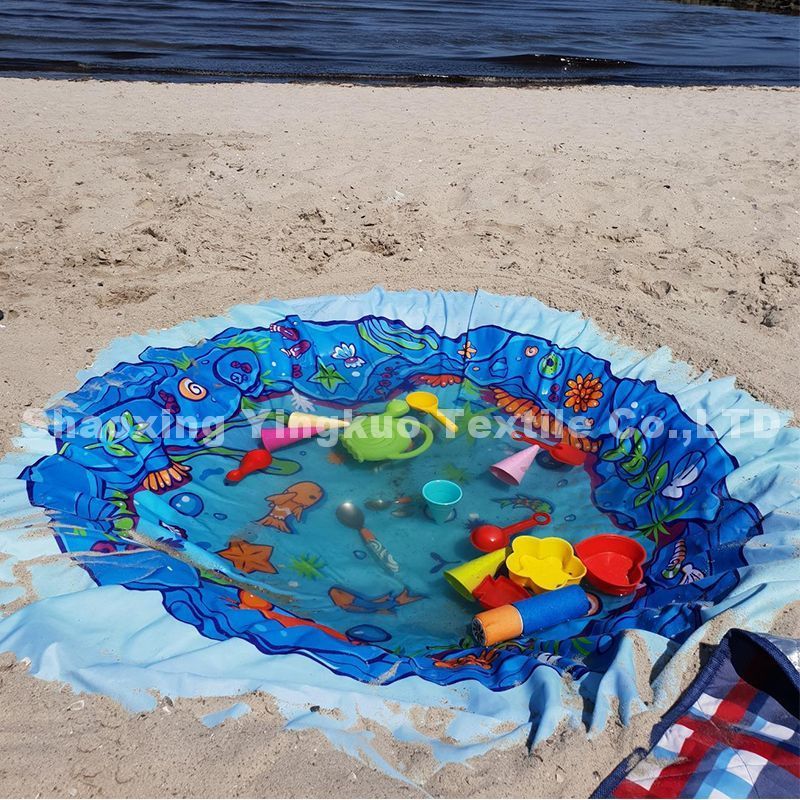 Custom Popular TPU Beach Pool Blanket for Kids,Wholesale Children Picnic Beach Paddling Pool Blanket with Travel Bag