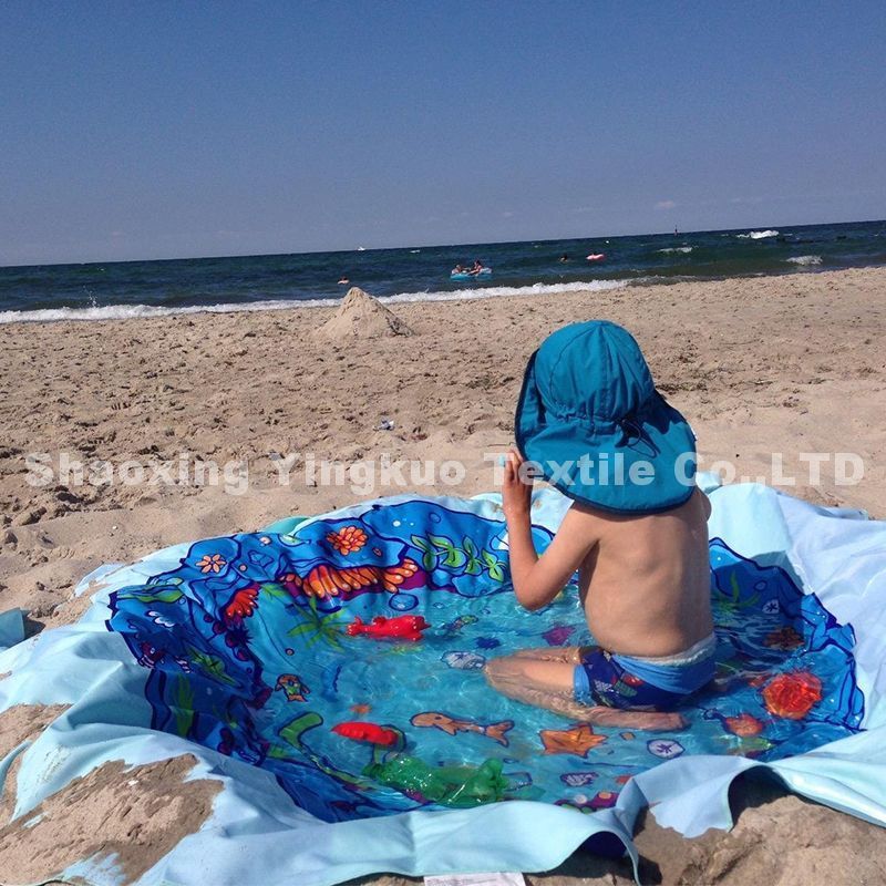 Custom Popular TPU Beach Pool Blanket for Kids,Wholesale Children Picnic Beach Paddling Pool Blanket with Travel Bag