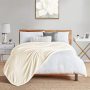 Gentle Beige Flannel Fleece Throw Warm Solid Color For Living Room Bed Velvet Blanket/