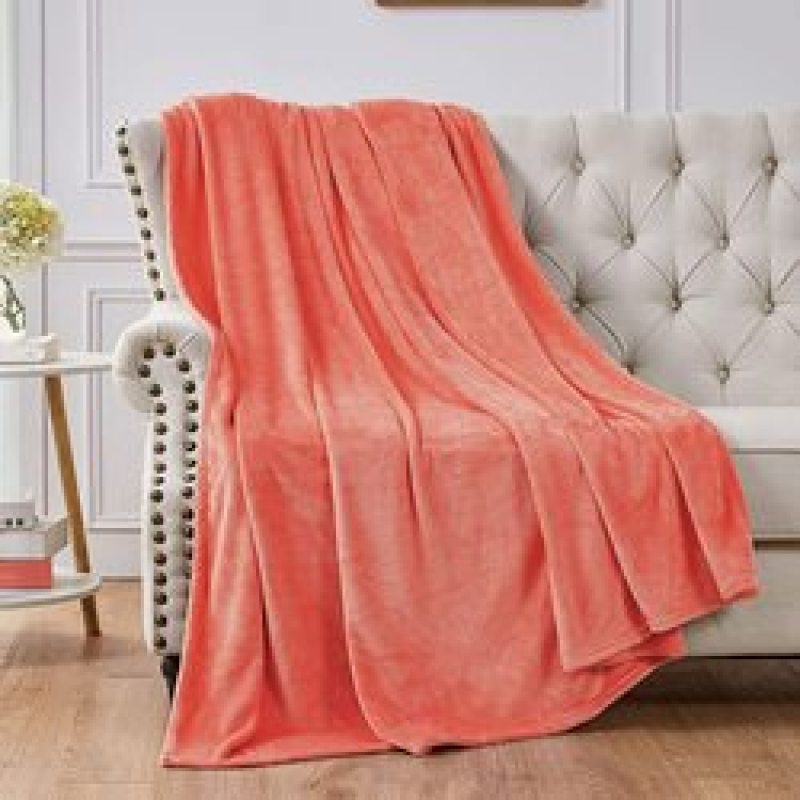 Gentle Beige Flannel Fleece Throw Warm Solid Color For Living Room Bed Velvet Blanket/