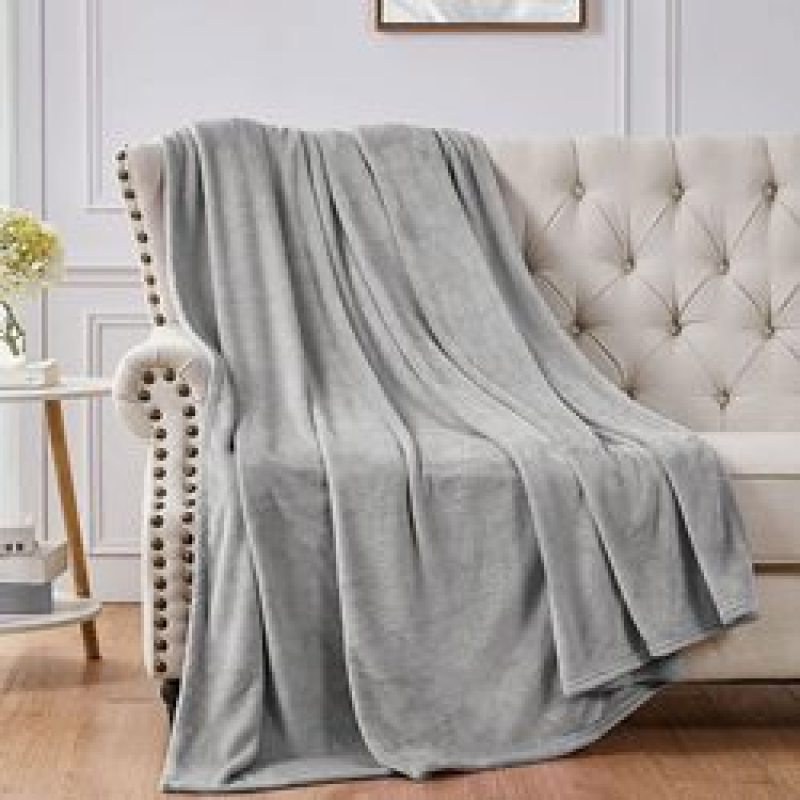 Gentle Beige Flannel Fleece Throw Warm Solid Color For Living Room Bed Velvet Blanket/