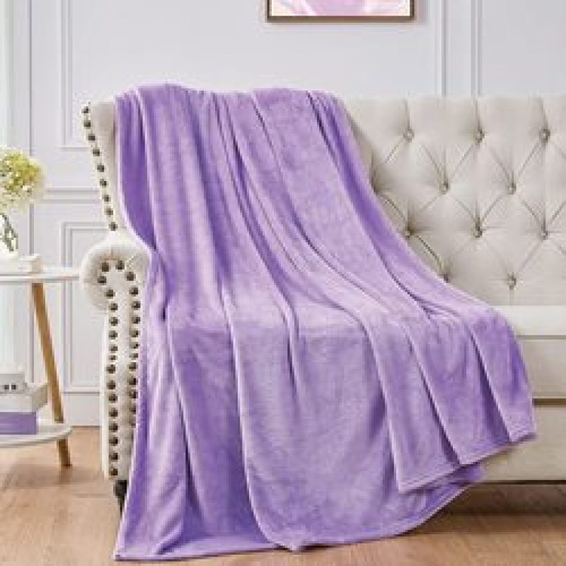 Gentle Beige Flannel Fleece Throw Warm Solid Color For Living Room Bed Velvet Blanket/