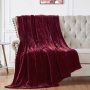 Gentle Beige Flannel Fleece Throw Warm Solid Color For Living Room Bed Velvet Blanket/