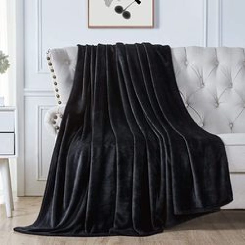 Gentle Beige Flannel Fleece Throw Warm Solid Color For Living Room Bed Velvet Blanket/