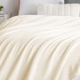 Gentle Beige Flannel Fleece Throw Warm Solid Color For Living Room Bed Velvet Blanket/