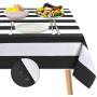 Simple and Fashionable Black and White Striped Rectangular Tablecloth Kitchen Wedding Decoration Table Waterproof Mantel Mesa