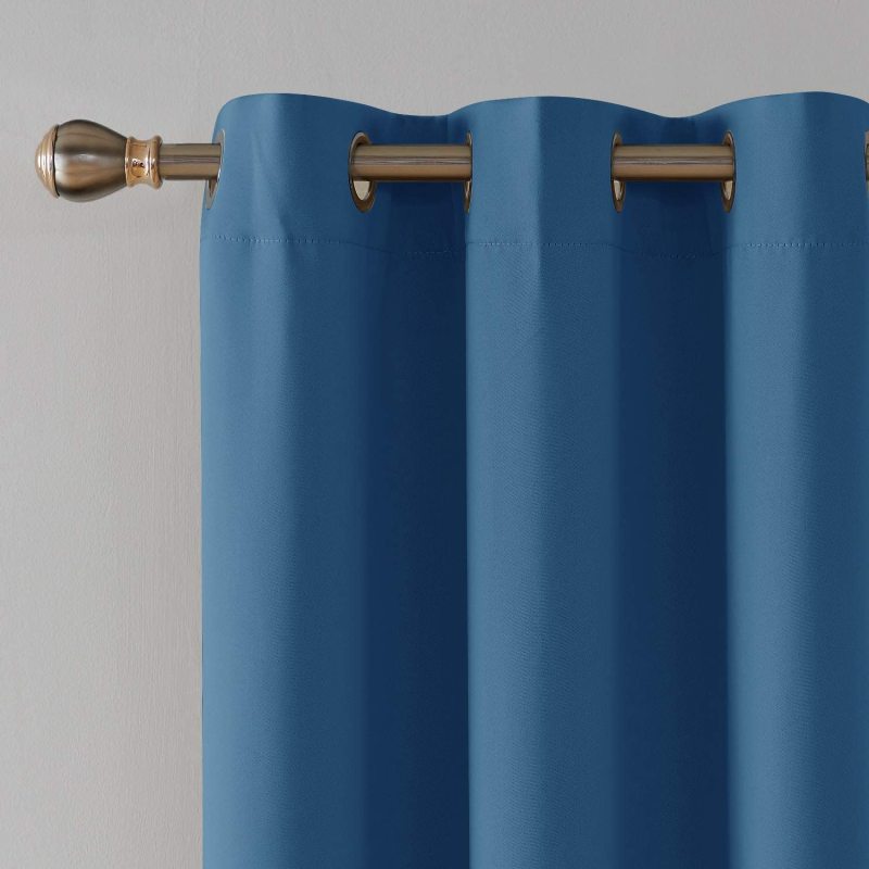 Modern minimalist bedroom living room blackout curtains,Pure color blackout curtains for hotel living room/