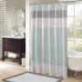 Washabl Ruffled Style Waterproof Polyester Shower Curtain,Striped modern shower curtain